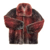 Kashani Men's Wine Red Two Tone Mink Tail Fur Coat - Dudes Boutique