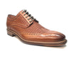 Jose Real Cognac Embossed Leather Wing-tip Dress Shoes - Dudes Boutique