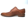 Jose Real Cognac Embossed Leather Wing-tip Dress Shoes - Dudes Boutique