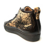 Mauri 8554 Dark Brown Pony Hair Crocodile High-Top Sneakers - Dudes Boutique