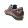 Calzoleria Toscana Dark Brown Ostrich Quill Lace Up Sneakers - Dudes Boutique