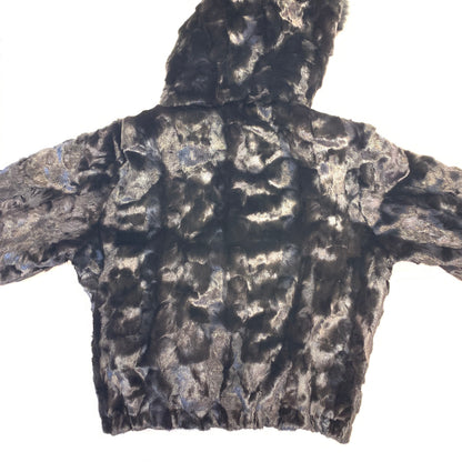 Kashani Women's Black  Mink Hooded Bomber Jacket - Dudes Boutique
