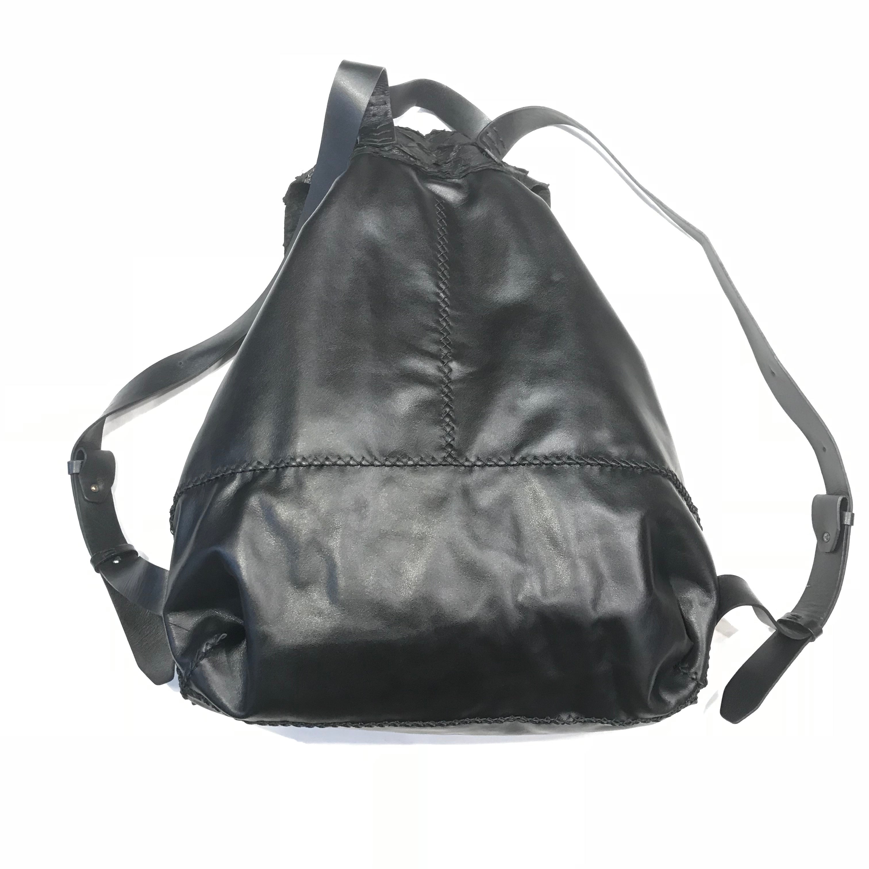 Kashani Pirarucu Fish Black Knapsack Bag - Dudes Boutique