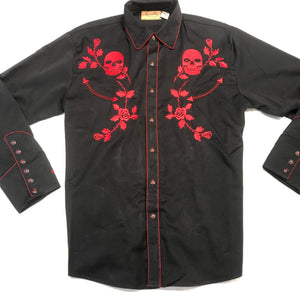 Scully Red Skull Western Long Sleeve Shirt - Dudes Boutique