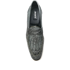 Mauri 4862 Forest Green Crocodile Belly Penny Loafers - Dudes Boutique