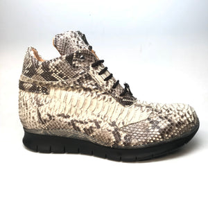 Mauri 8593 Natural Python Snakeskin Hightop Sneakers - Dudes Boutique