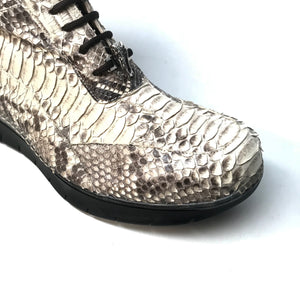 Mauri 8593 Natural Python Snakeskin Hightop Sneakers - Dudes Boutique