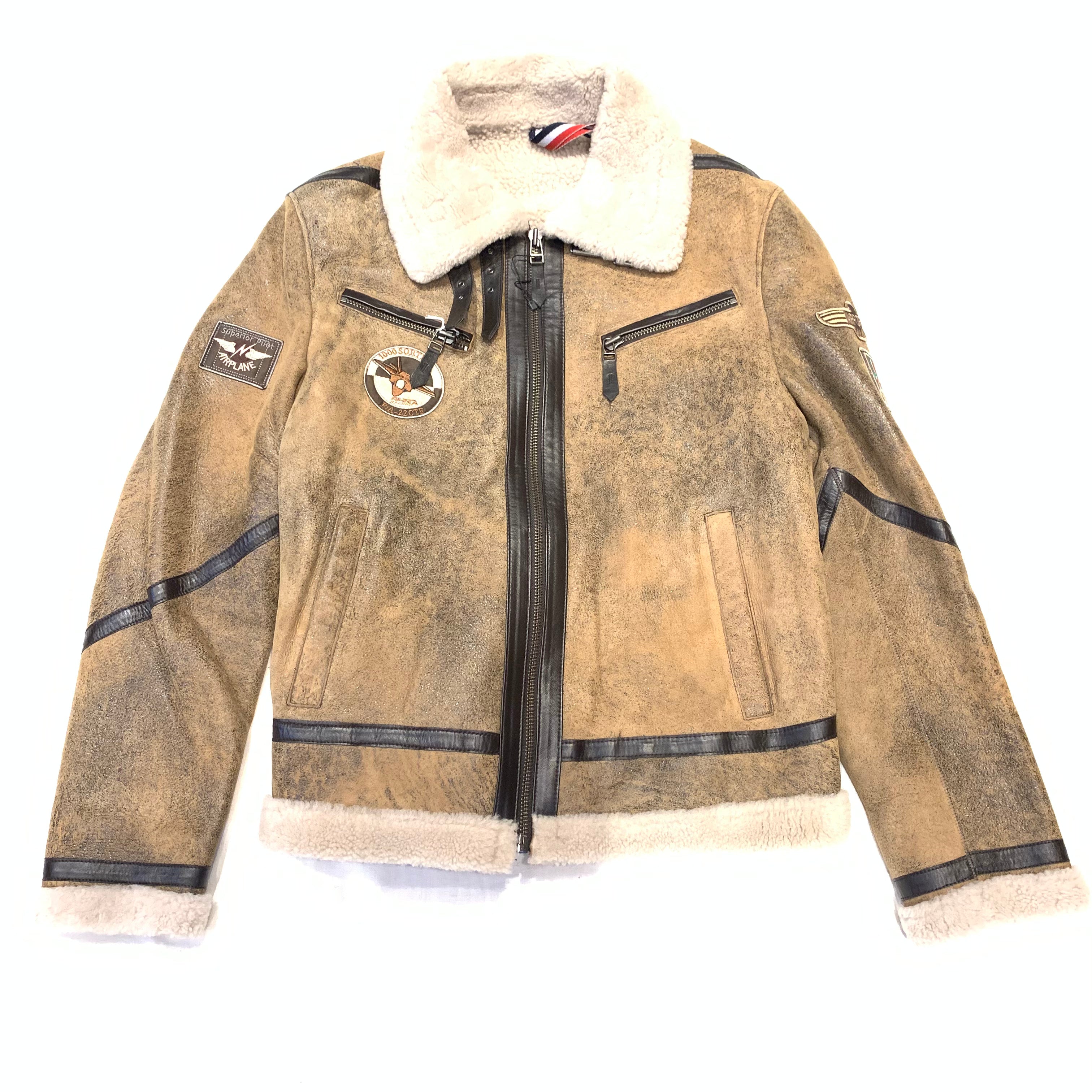 Barya NewYork Airforce Aviator Shearling Coat - Dudes Boutique