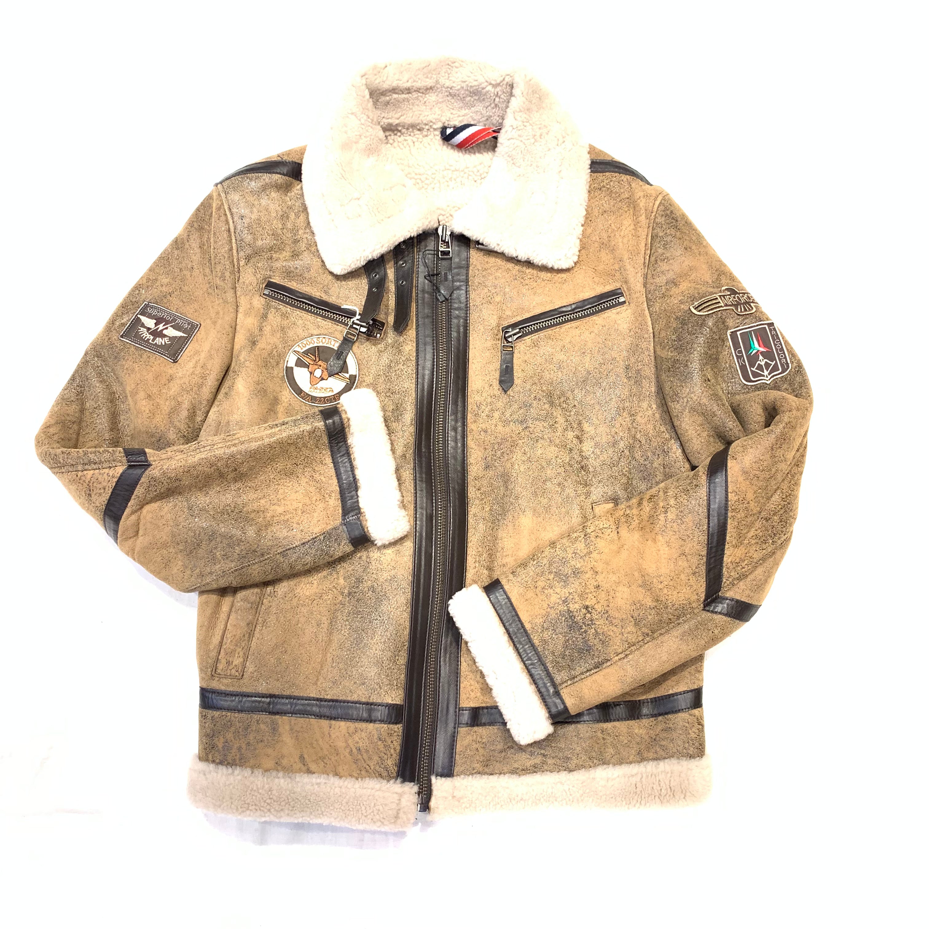 Barya NewYork Airforce Aviator Shearling Coat - Dudes Boutique