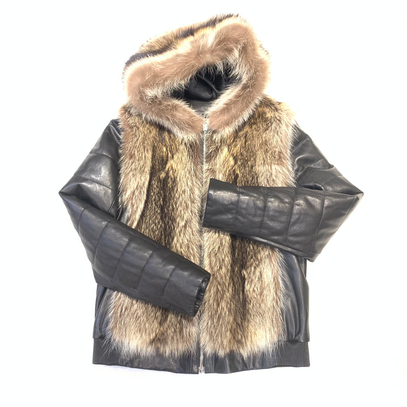 Barya NewYork Men's Raccoon Fur Puffer Jacket - Dudes Boutique