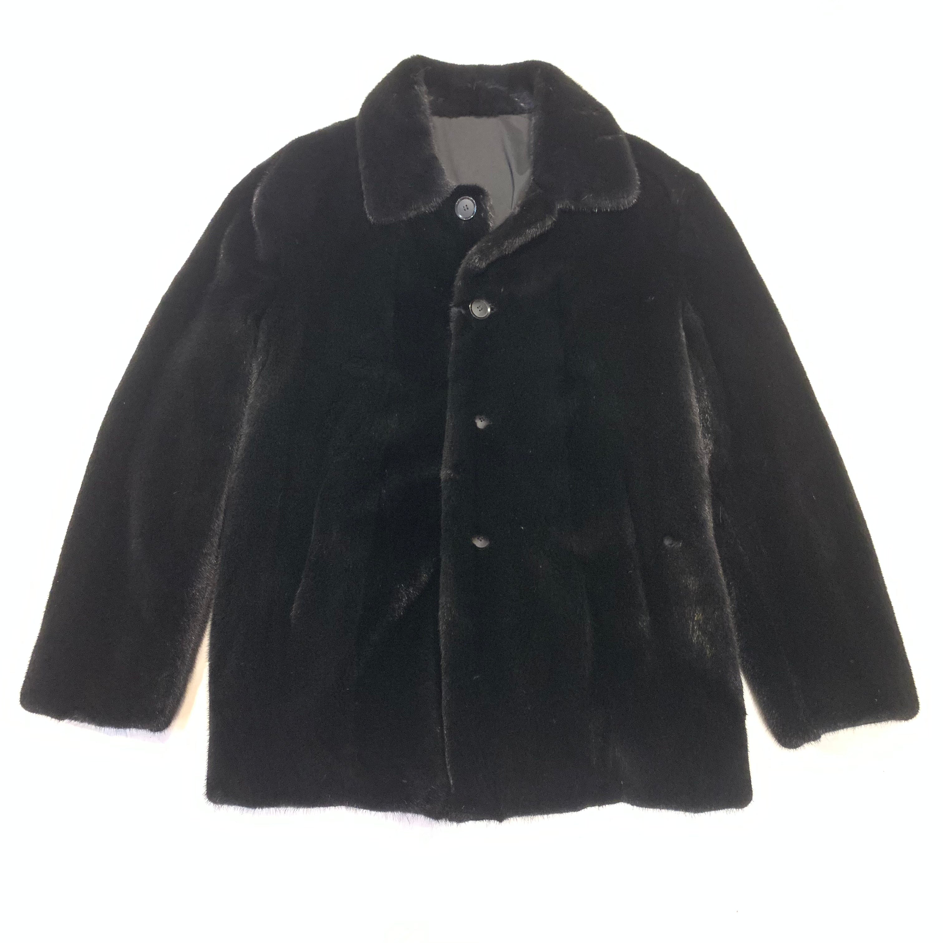 Barya NewYork Men's Black Full Mink Fur Coat - Dudes Boutique