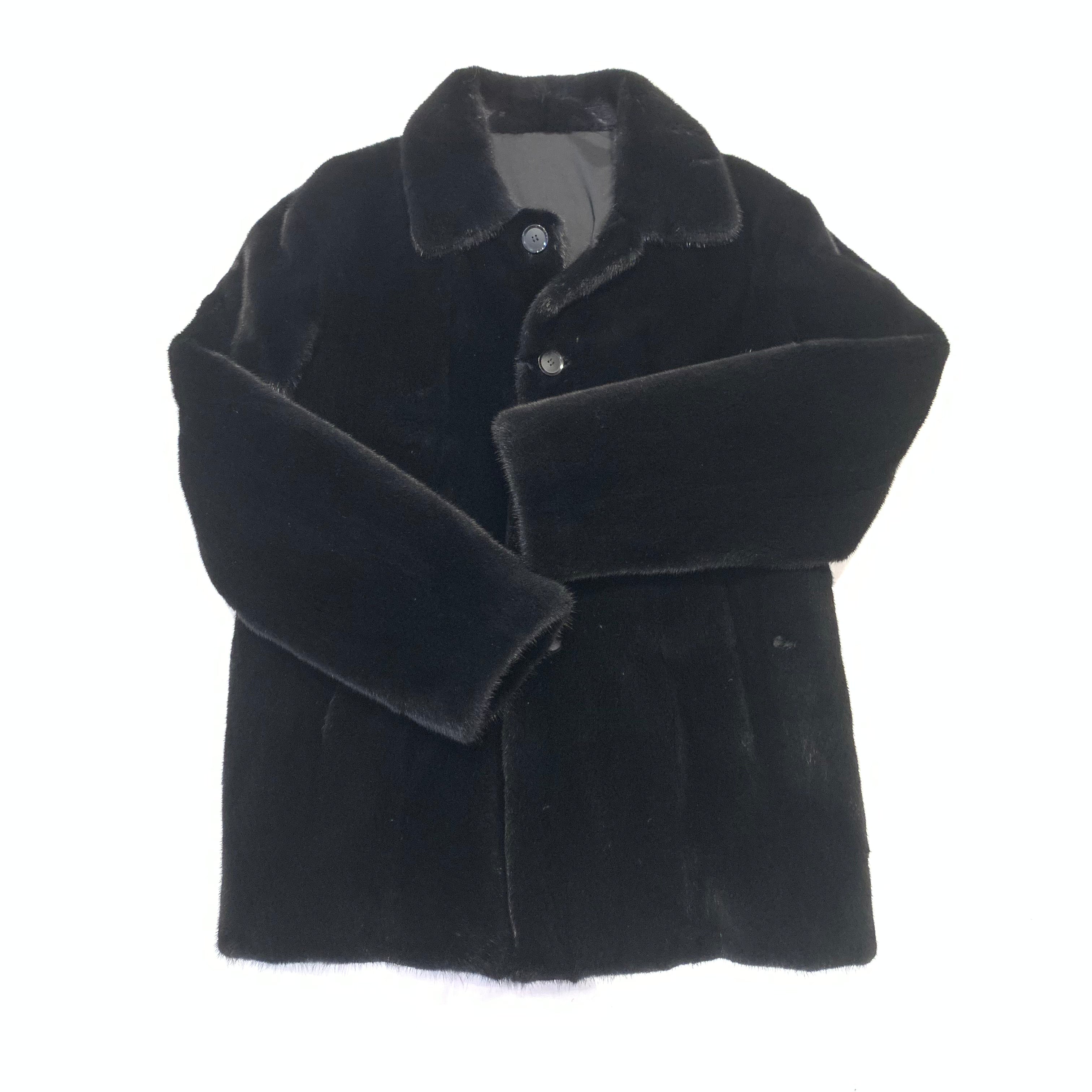 Barya NewYork Men's Black Full Mink Fur Coat - Dudes Boutique