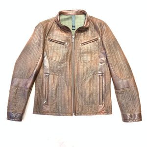 Barya NewYork Men's Perforated Lambskin Leather Jacket - Dudes Boutique