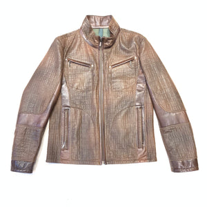 Barya NewYork Men's Perforated Lambskin Leather Jacket - Dudes Boutique