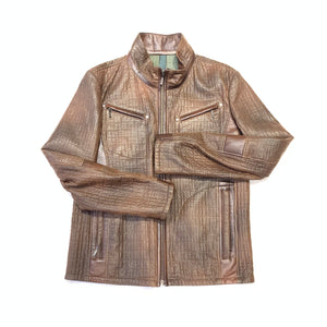 Barya NewYork Men's Perforated Lambskin Leather Jacket - Dudes Boutique