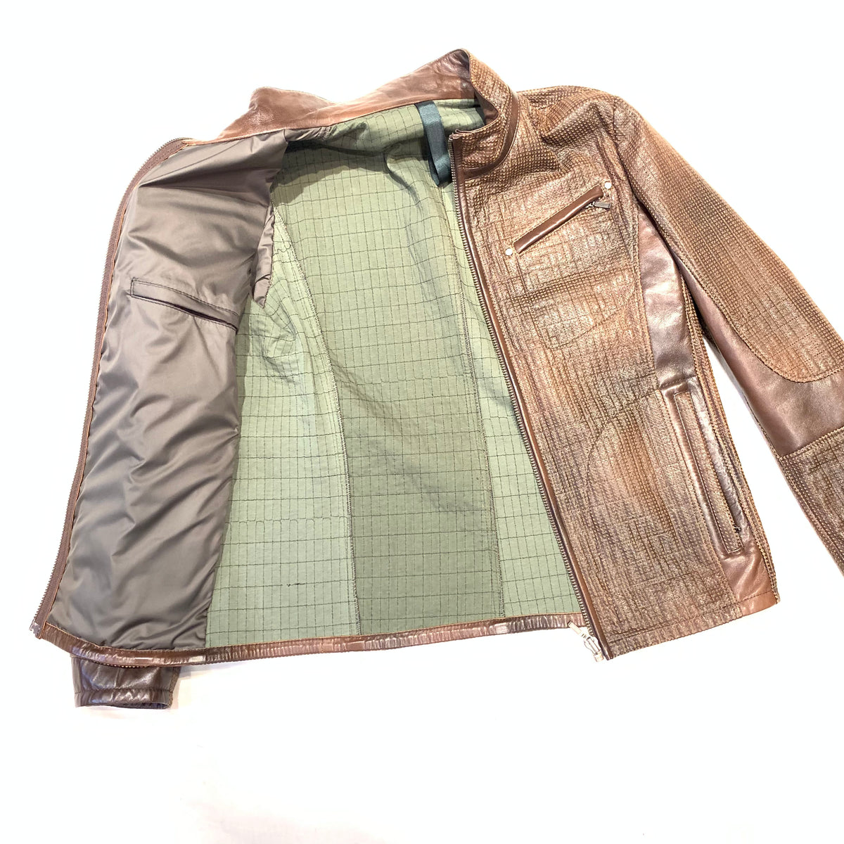 Barya NewYork Men's Perforated Lambskin Leather Jacket - Dudes Boutique