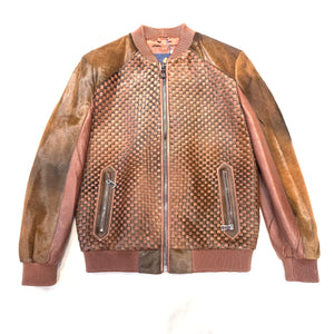 Barya NewYork Men's Weaved Pony Hair Bomber Jacket - Dudes Boutique