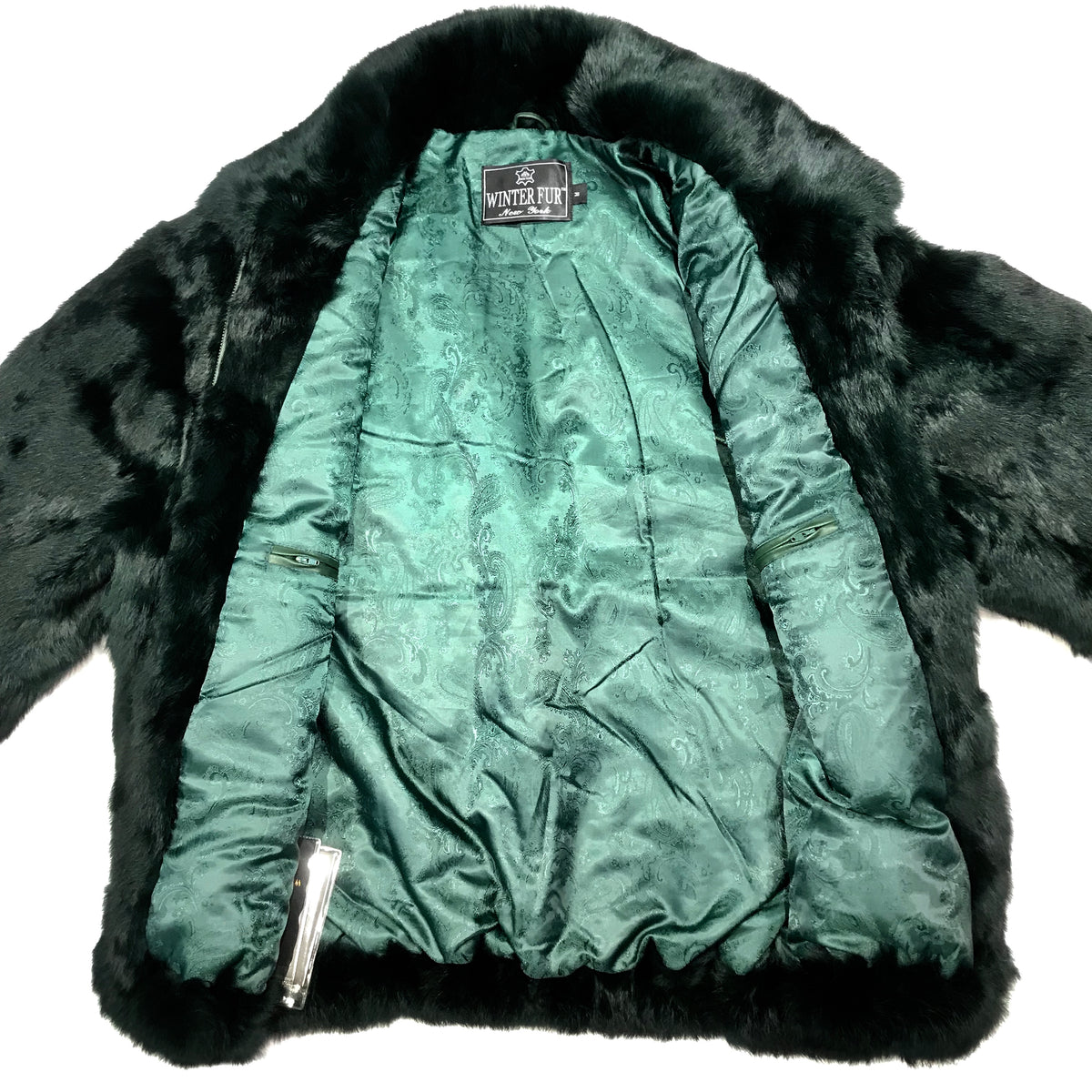 Kashani Men's Olive Green Rabbit Fur Hooded Bomber Jacket - Dudes Boutique