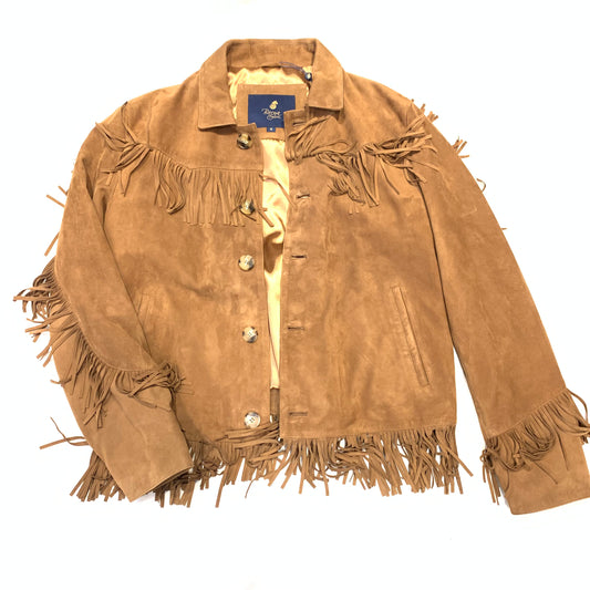 Barya NewYork men's suede fringe tassel western jacket