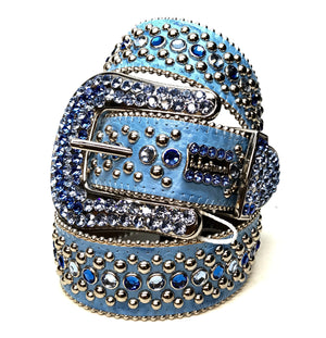 b.b. Simon Ocean Two Tone Crystal Belt - Dudes Boutique