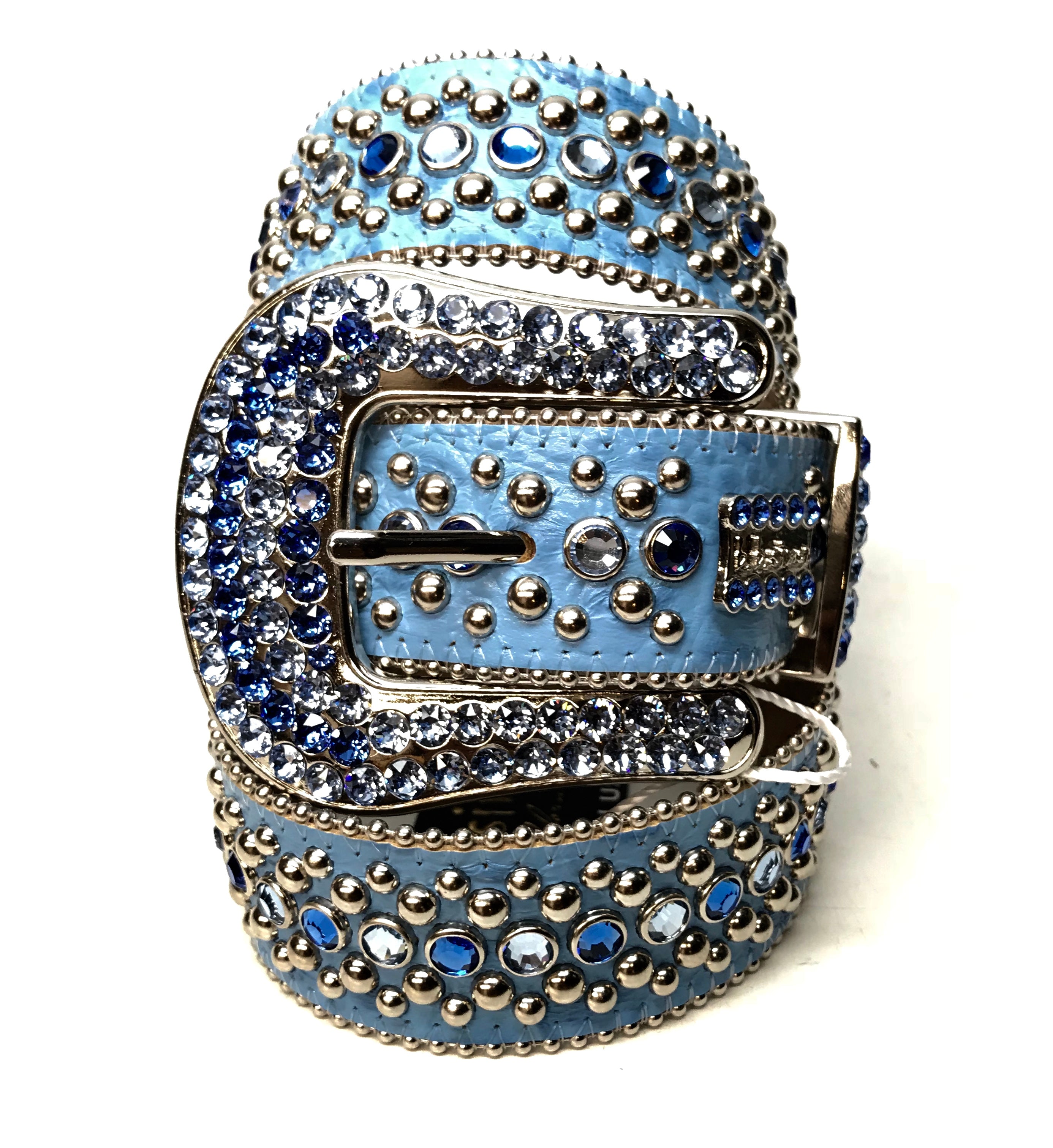 b.b. Simon Ocean Two Tone Crystal Belt - Dudes Boutique