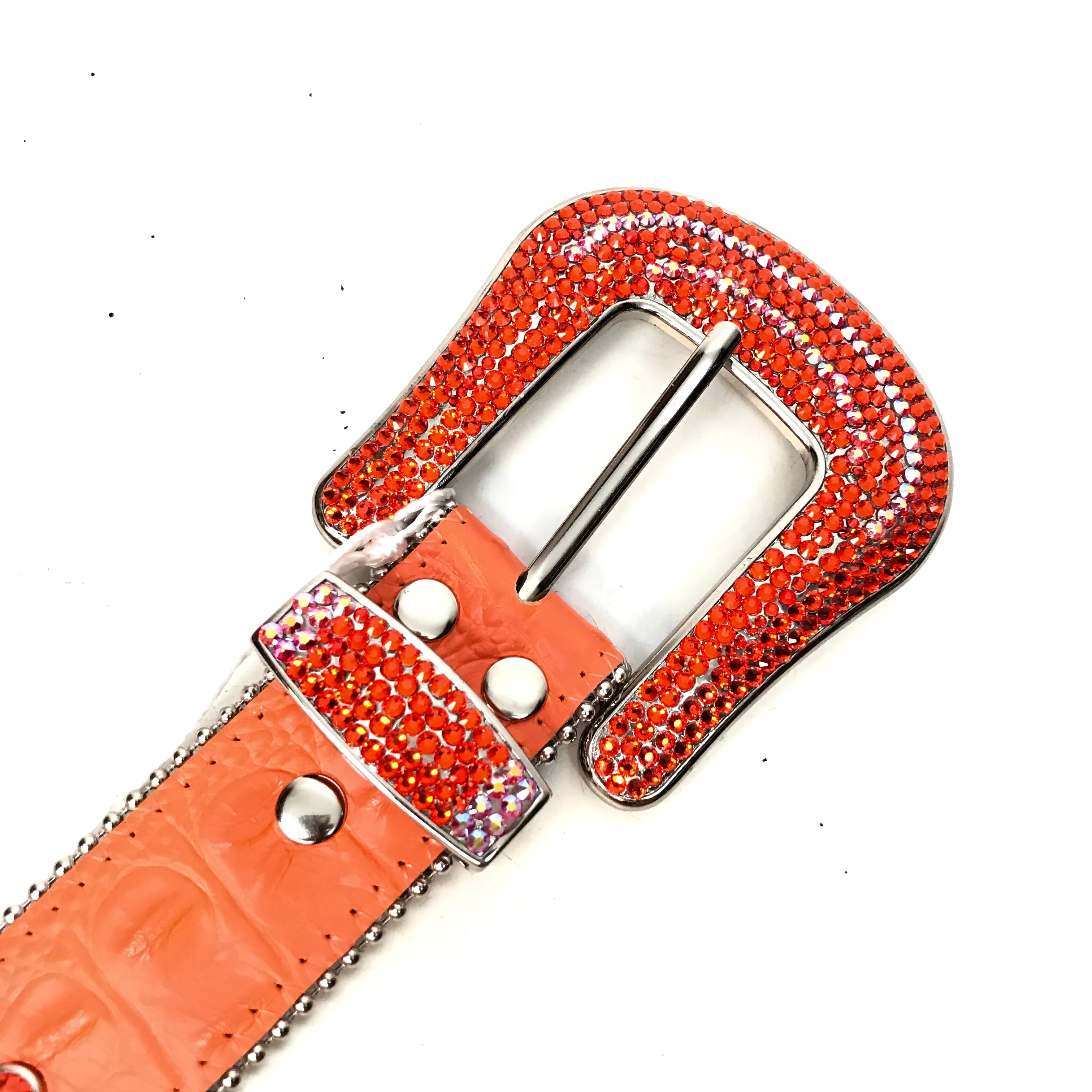 b.b. Simon 'Orange Fire' Two Tone Crystal Belt - Dudes Boutique