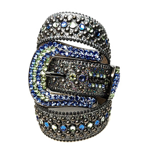 b.b. Simon 'Lime Galaxy' Fully Loaded Crystal Belt - Dudes Boutique