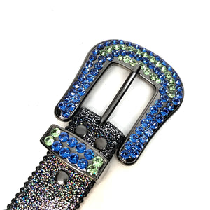 b.b. Simon 'Lime Galaxy' Fully Loaded Crystal Belt - Dudes Boutique