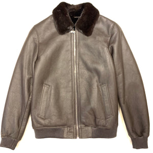 Kashani Brown Lambskin Bomber Jacket - Dudes Boutique