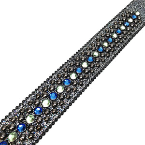 b.b. Simon 'Lime Galaxy' Fully Loaded Crystal Belt - Dudes Boutique