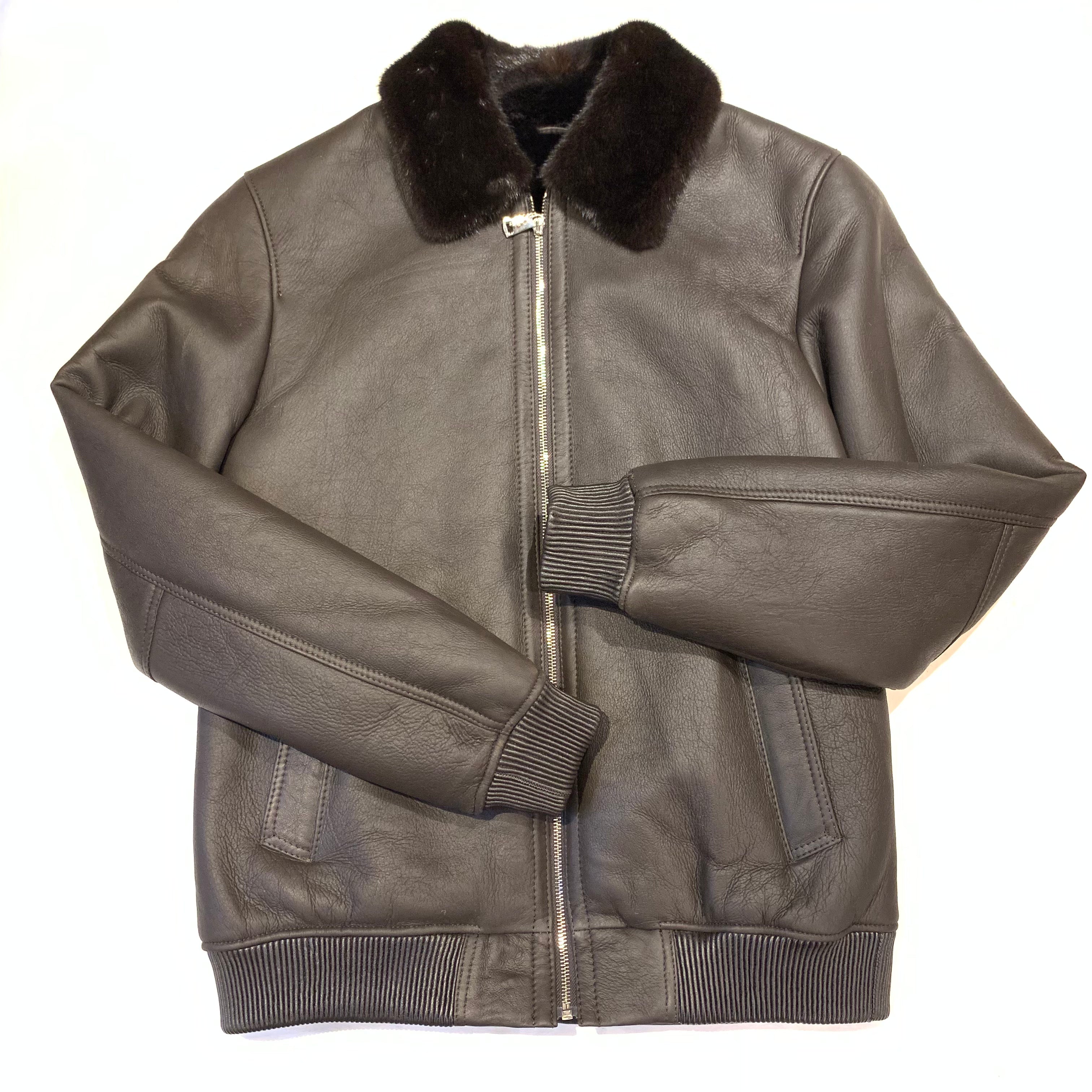 Kashani Brown Lambskin Bomber Jacket - Dudes Boutique