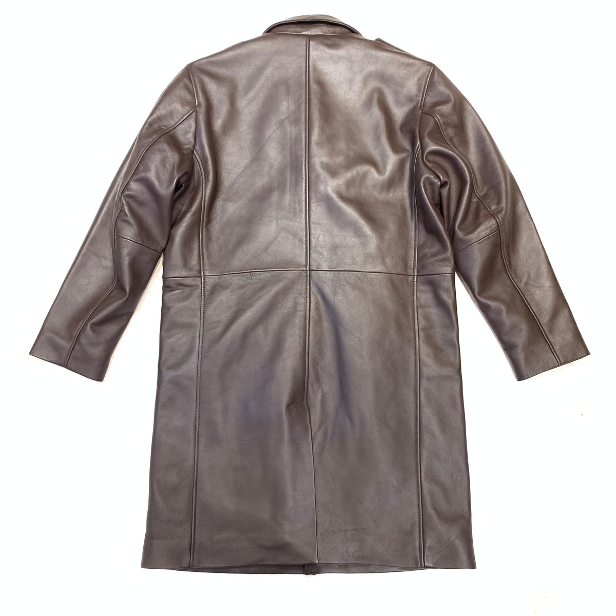 Jakewood Chocolate Brown Lambskin Trench Jacket - Dudes Boutique
