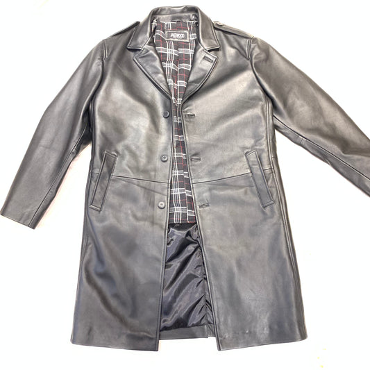 Jakewood Black Lambskin Trench Jacket - Dudes Boutique