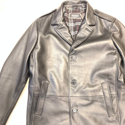Jakewood Black Lambskin Trench Jacket - Dudes Boutique