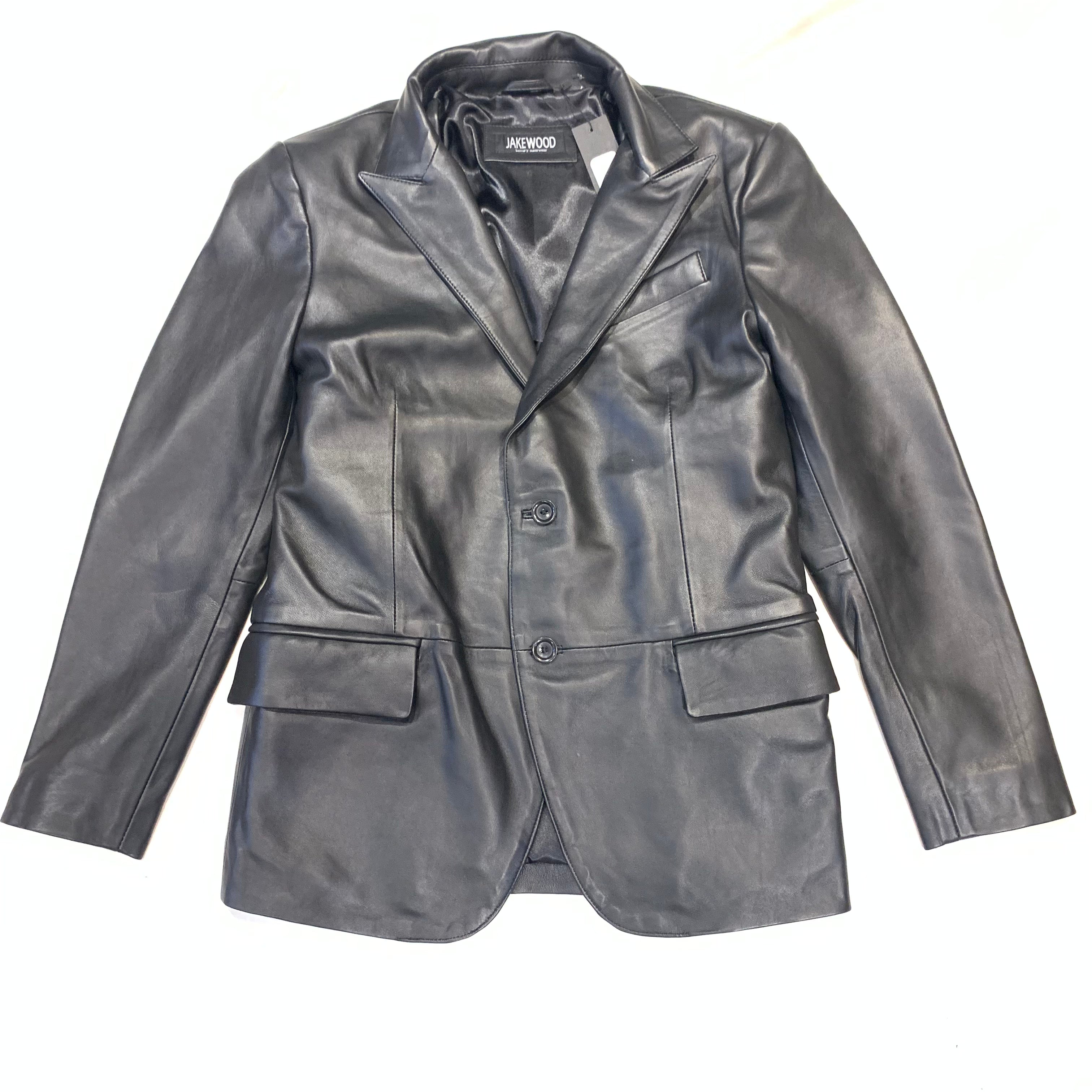 Jakewood Jet Black Lambskin Blazer - Dudes Boutique