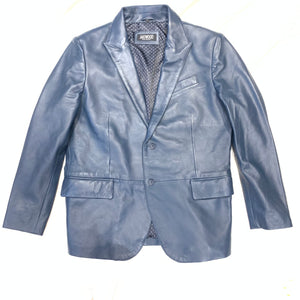 Jakewood Navy Blue Lambskin Blazer - Dudes Boutique