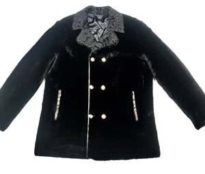 Kashani Black Persian Lambskin Peacoat Shearling - Dudes Boutique