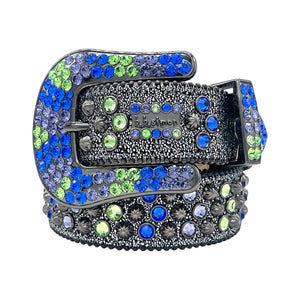 b.b. Simon Galaxy 3-Row Fully Loaded Crystal Belt - Dudes Boutique