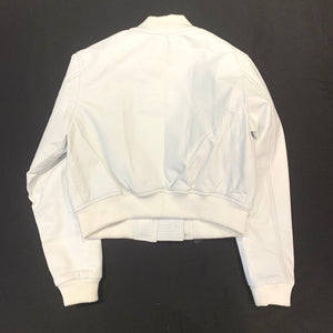 Kashani Women's White Lambskin Varsity Jacket - Dudes Boutique