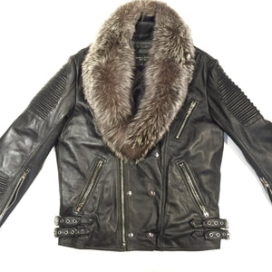 Mason & Copper Fox Collar Biker Jacket - Dudes Boutique