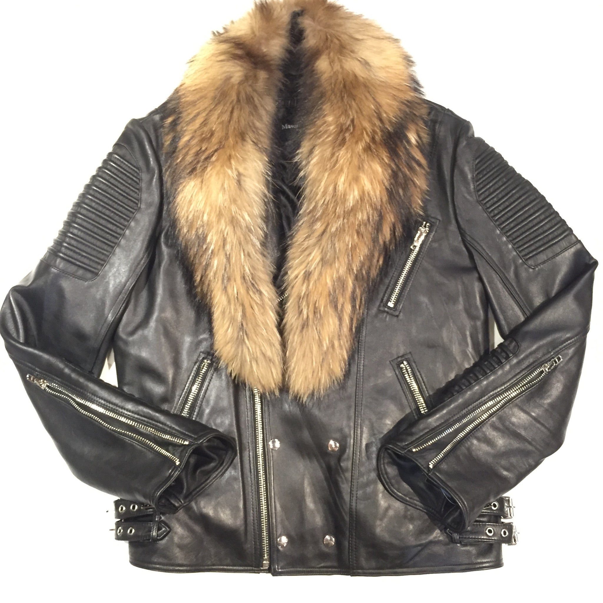 Mason & Copper Fox Collar Biker Jacket - Dudes Boutique