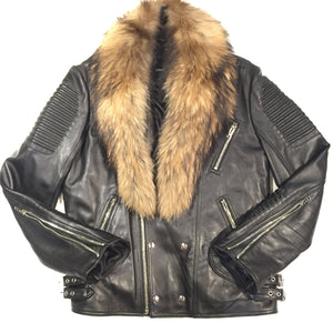 Mason & Copper Fox Collar Biker Jacket - Dudes Boutique