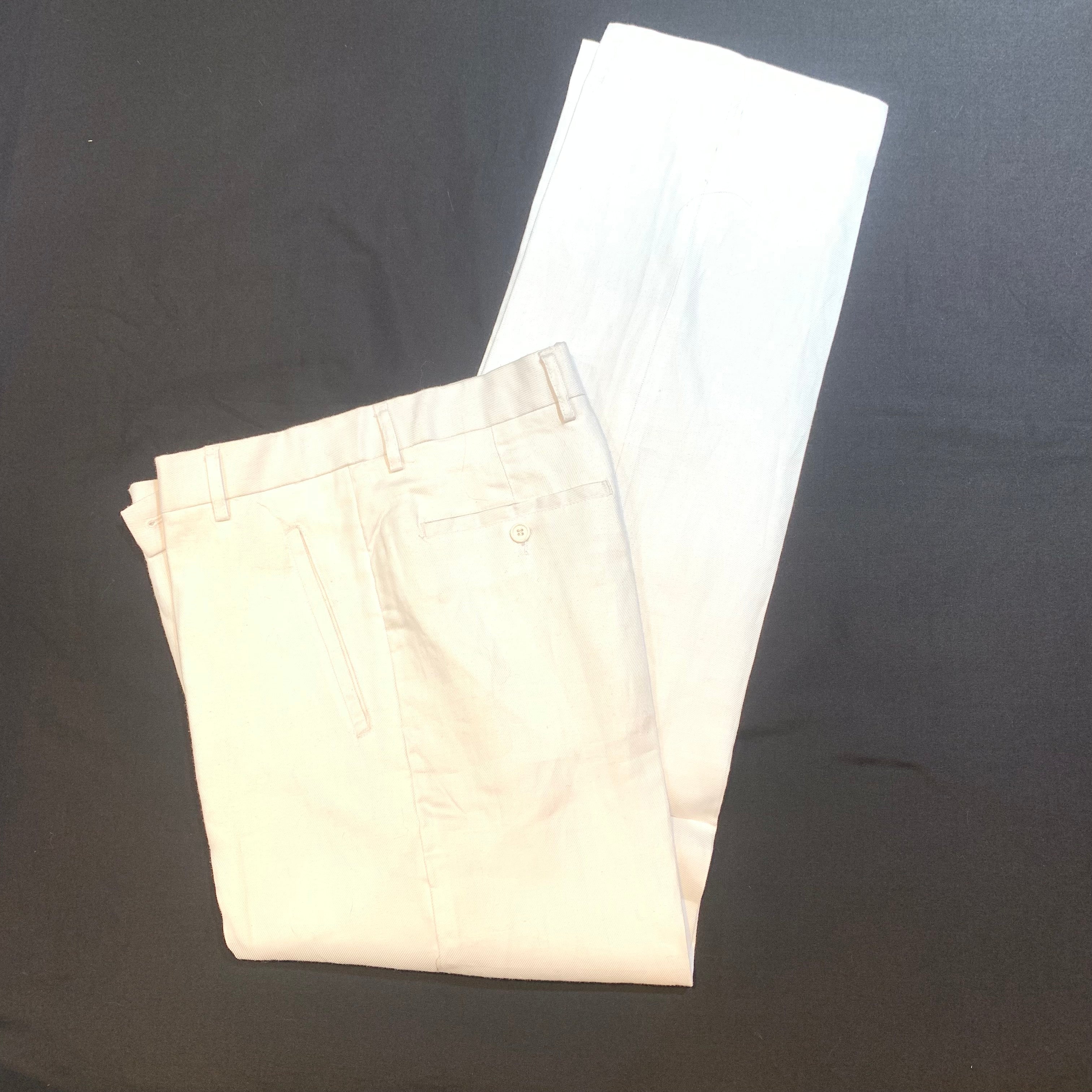 Lanzzino Men's White High-End Trouser - Dudes Boutique