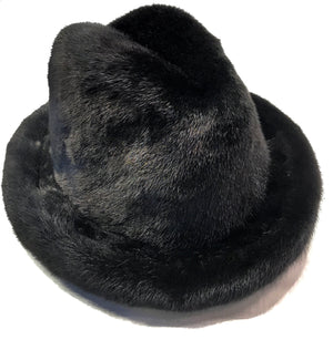 Kashani Men's Black Full Mink Fur Top Hat - Dudes Boutique