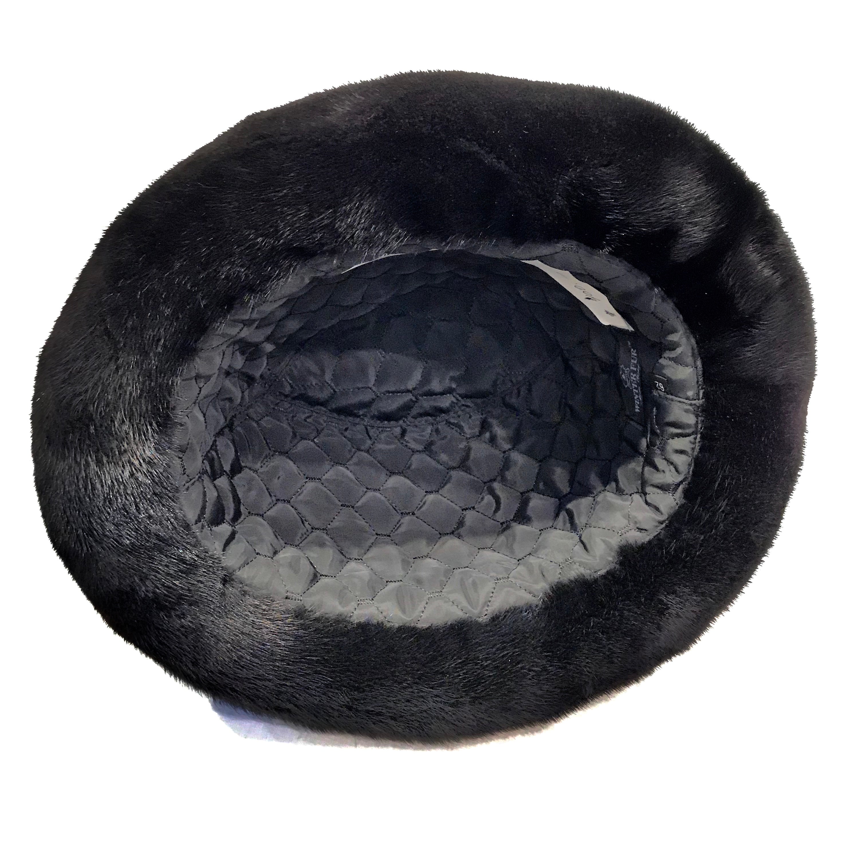 Kashani Men's Black Full Mink Fur Top Hat - Dudes Boutique