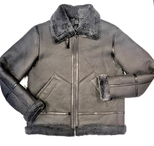 Barya NewYork Charcoal Washed Shearling Coat - Dudes Boutique