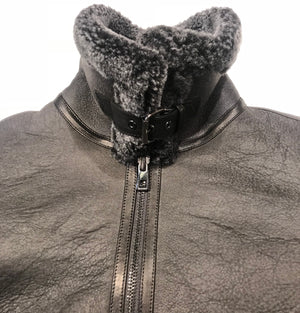 Barya NewYork Charcoal Washed Shearling Coat - Dudes Boutique