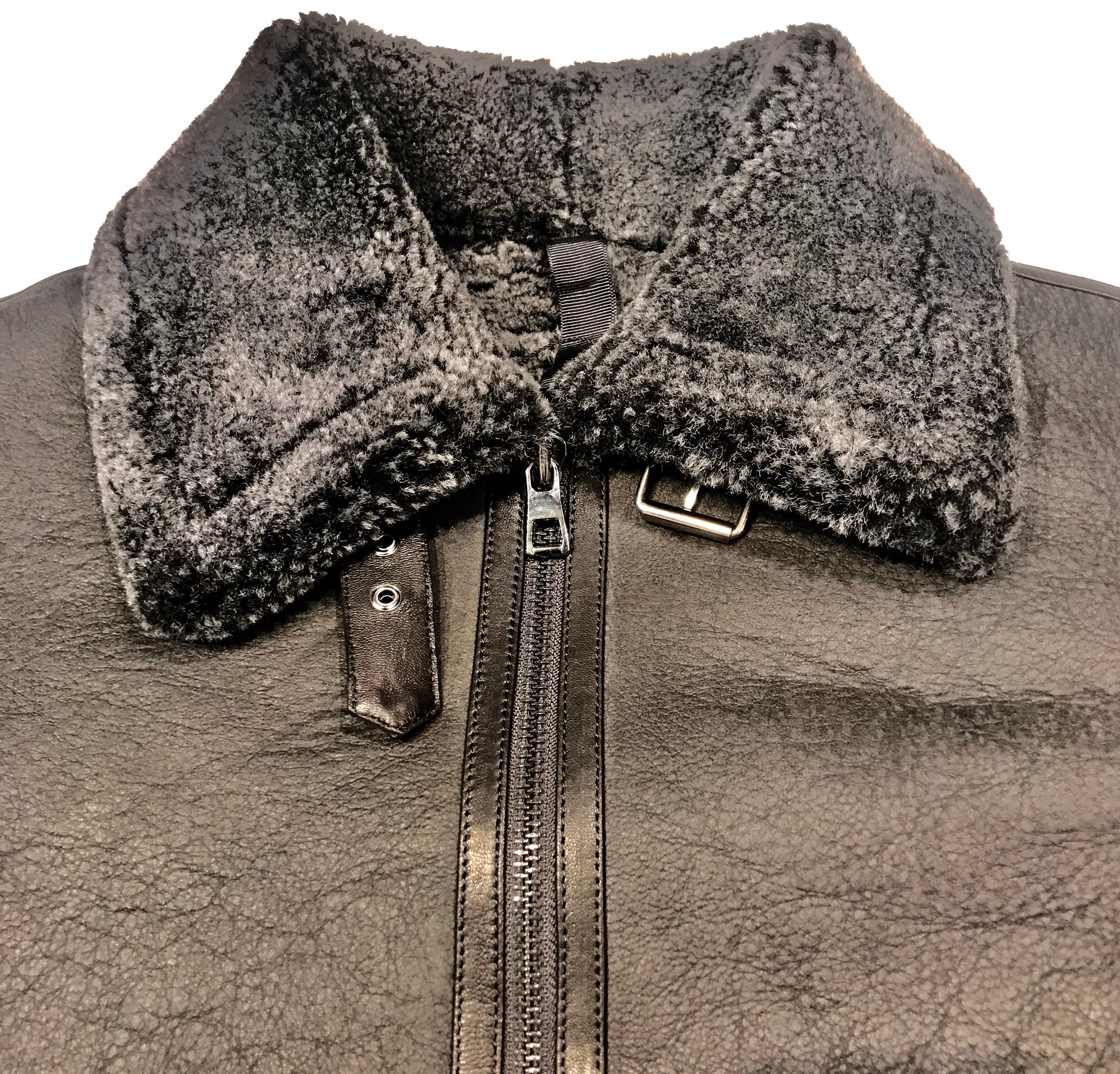 Barya NewYork Charcoal Washed Shearling Coat - Dudes Boutique