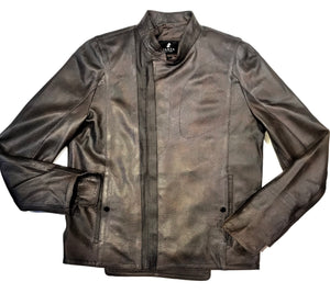 Barya NewYork Rustic Lambskin Asymmetric Jacket - Dudes Boutique