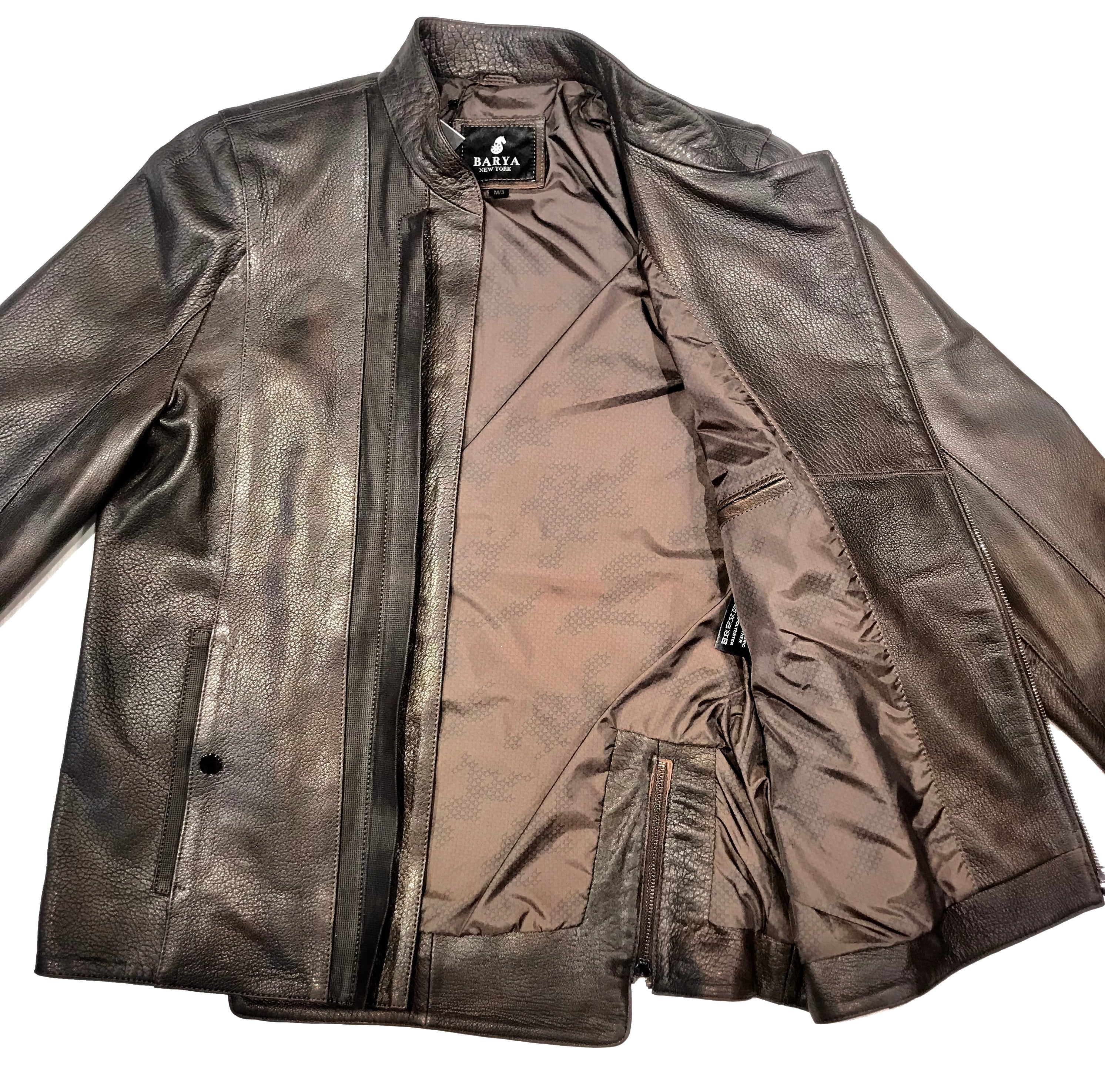 Barya NewYork Rustic Lambskin Asymmetric Jacket - Dudes Boutique